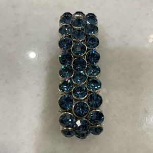 Denim blue crystal bracelet